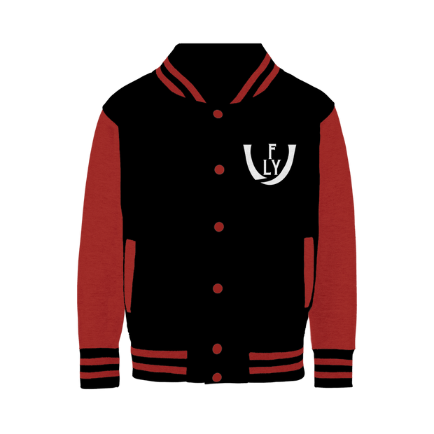 logoWhite Varsity Jacket - UNIDENTIFLY