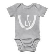 WHite logo Classic Baby Onesie Bodysuit - UNIDENTIFLY