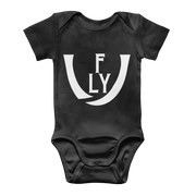 WHite logo Classic Baby Onesie Bodysuit - UNIDENTIFLY