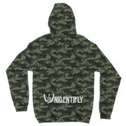 WHite logo Camouflage Adult Hoodie - UNIDENTIFLY