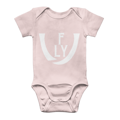 WHite logo Classic Baby Onesie Bodysuit - UNIDENTIFLY