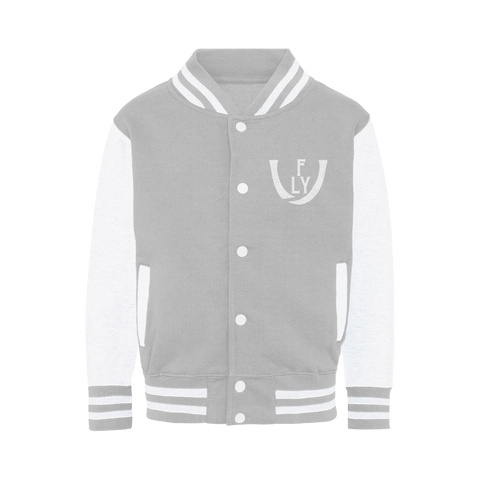 logoWhite Varsity Jacket - UNIDENTIFLY