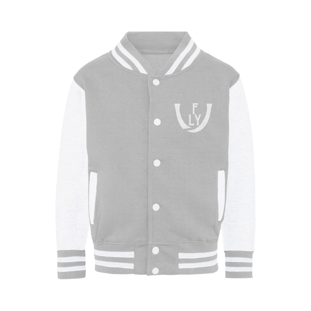 logoWhite Varsity Jacket - UNIDENTIFLY