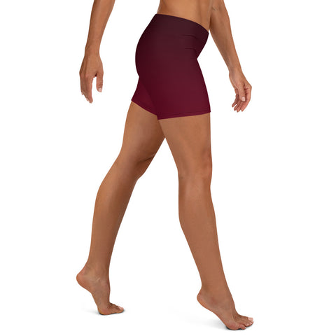 Fade to Black Burgundy Shorts - UNIDENTIFLY
