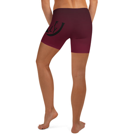Fade to Black Burgundy Shorts - UNIDENTIFLY