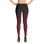 Fade to Black Burgundy Leggings - UNIDENTIFLY