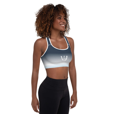 Obsidian Blue Padded Sports Bra - UNIDENTIFLY