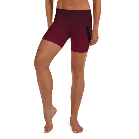 Fade to Black Burgundy Shorts - UNIDENTIFLY