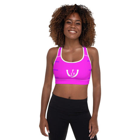 Hyper Purple Max Padded Sports Bra - UNIDENTIFLY