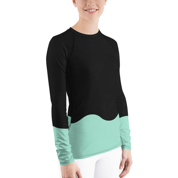 Island Nights Women's Rash Guard - UNIDENTIFLY