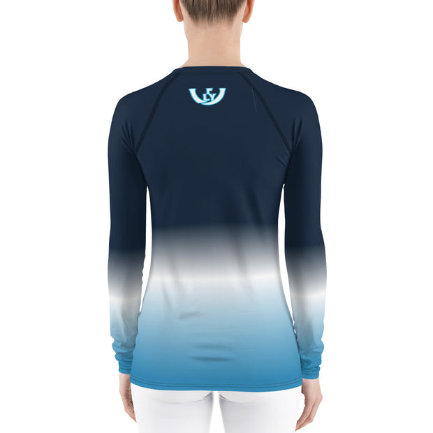 Obsidian Blue Women's Rash Guard - UNIDENTIFLY