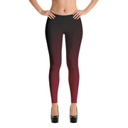 Fade to Black Burgundy Leggings - UNIDENTIFLY