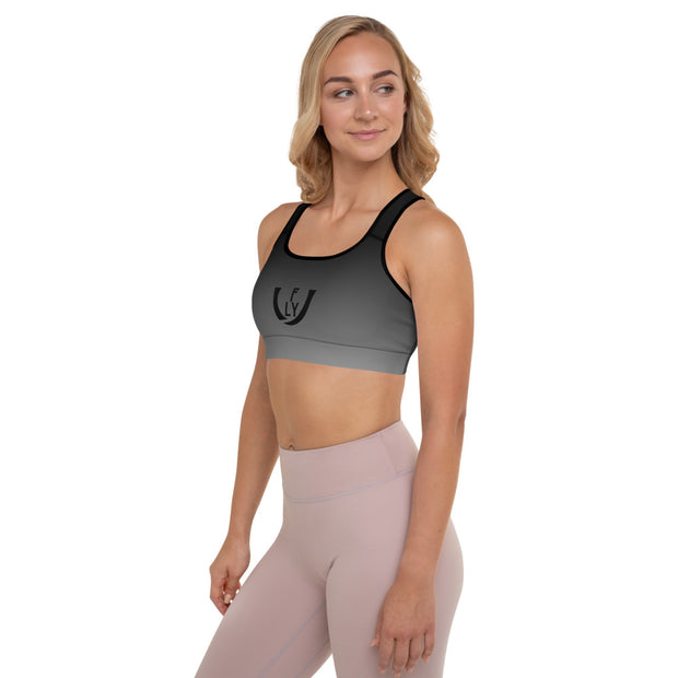 Fade to Black Padded Sports Bra - UNIDENTIFLY