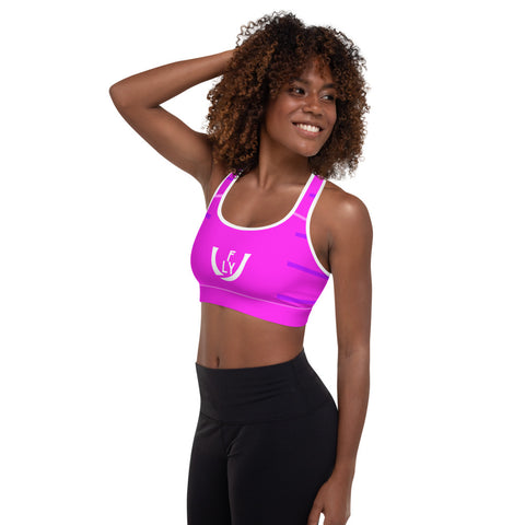 Hyper Purple Max Padded Sports Bra - UNIDENTIFLY