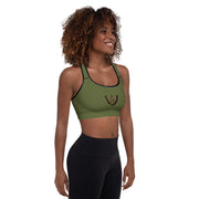 Cactus Olive Padded Sports Bra - UNIDENTIFLY