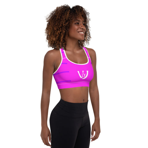 Hyper Purple Max Padded Sports Bra - UNIDENTIFLY