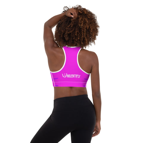 Hyper Purple Max Padded Sports Bra - UNIDENTIFLY