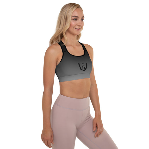 Fade to Black Padded Sports Bra - UNIDENTIFLY