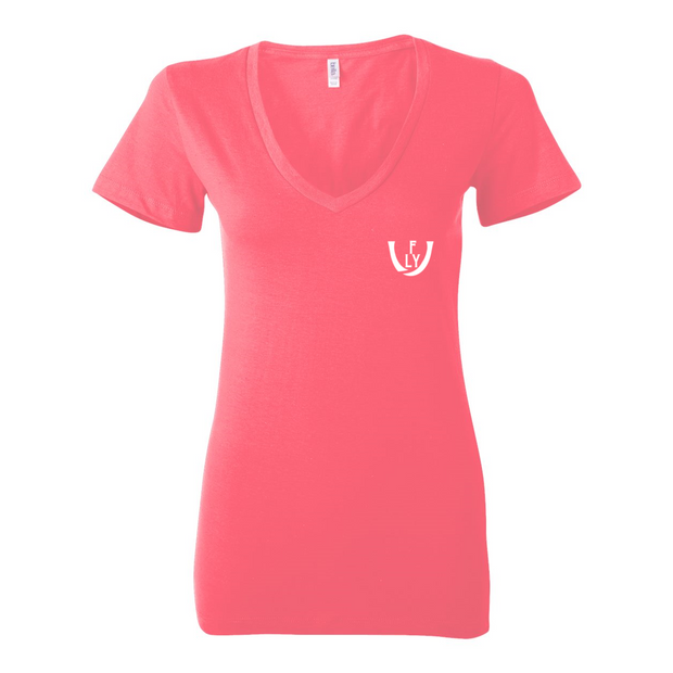 Statement Deep V-Neck Jersey Tee - UNIDENTIFLY