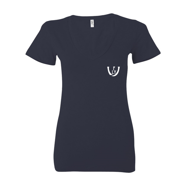 Statement Deep V-Neck Jersey Tee - UNIDENTIFLY