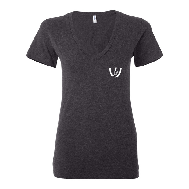 Statement Deep V-Neck Jersey Tee - UNIDENTIFLY